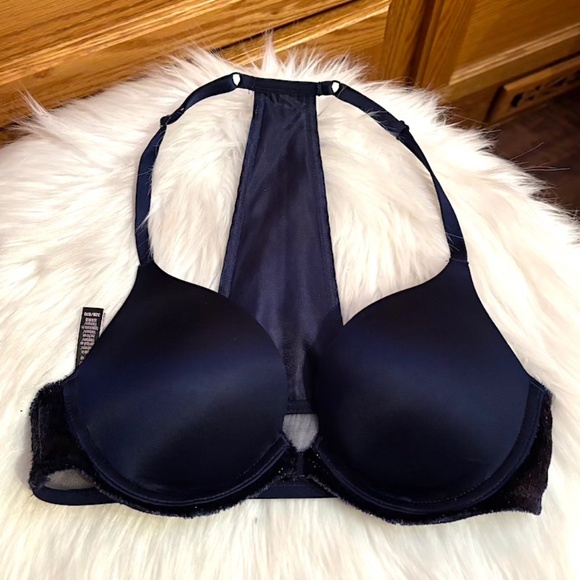 VS Very Sexy Front-Close Push Up Bra with Velvet Trim Studs - 32B (NWOT) - Picture 1 of 11